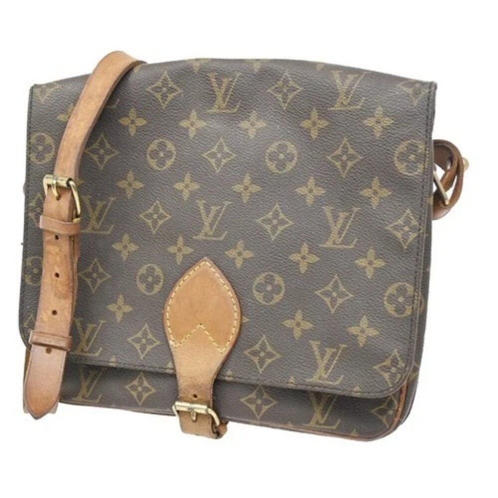 LOUIS VUITTON Cartouchiere GM Shoulder Bag Monogram Leather Brown M51252 62CA544
